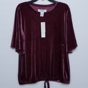Workshop Republic Clothing Velvet Shortsleeve Top!